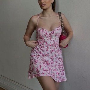 Zara Pink Floral Mini Dress